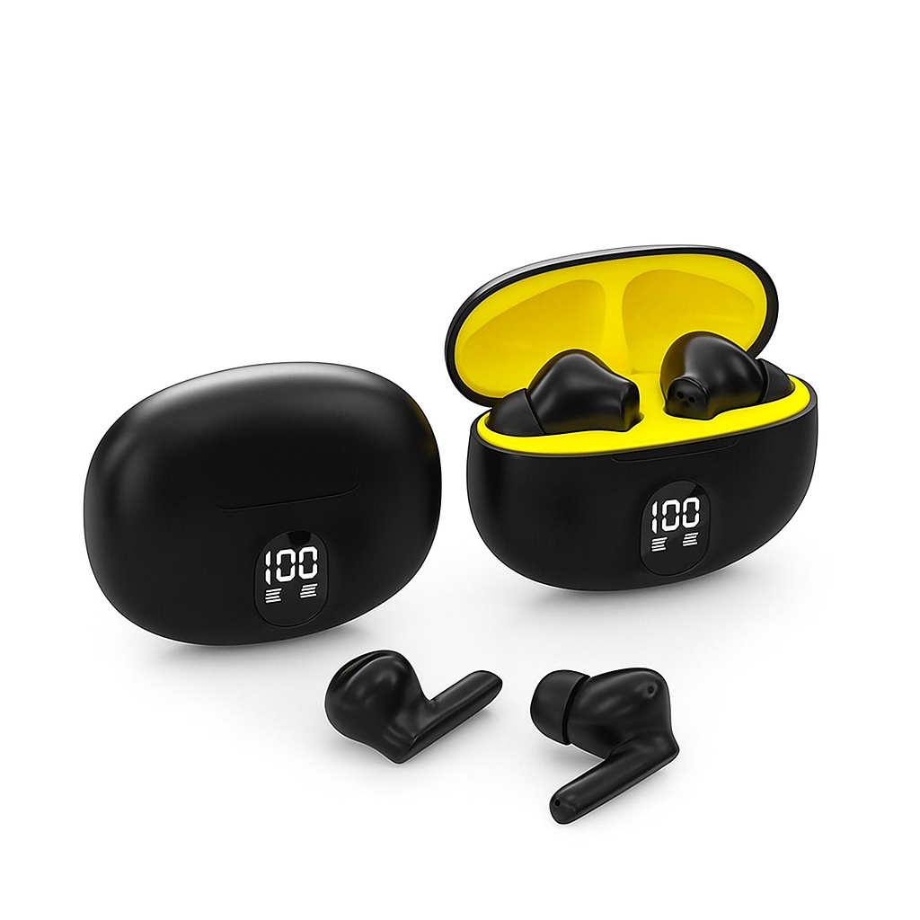 SoundX TWS Wireless Earbuds – Bluetooth 5.3 Stereo Headphones, LED Digital Screen
