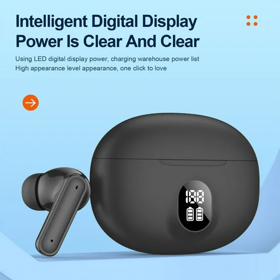SoundX TWS Wireless Earbuds – Bluetooth 5.3 Stereo Headphones, LED Digital Screen