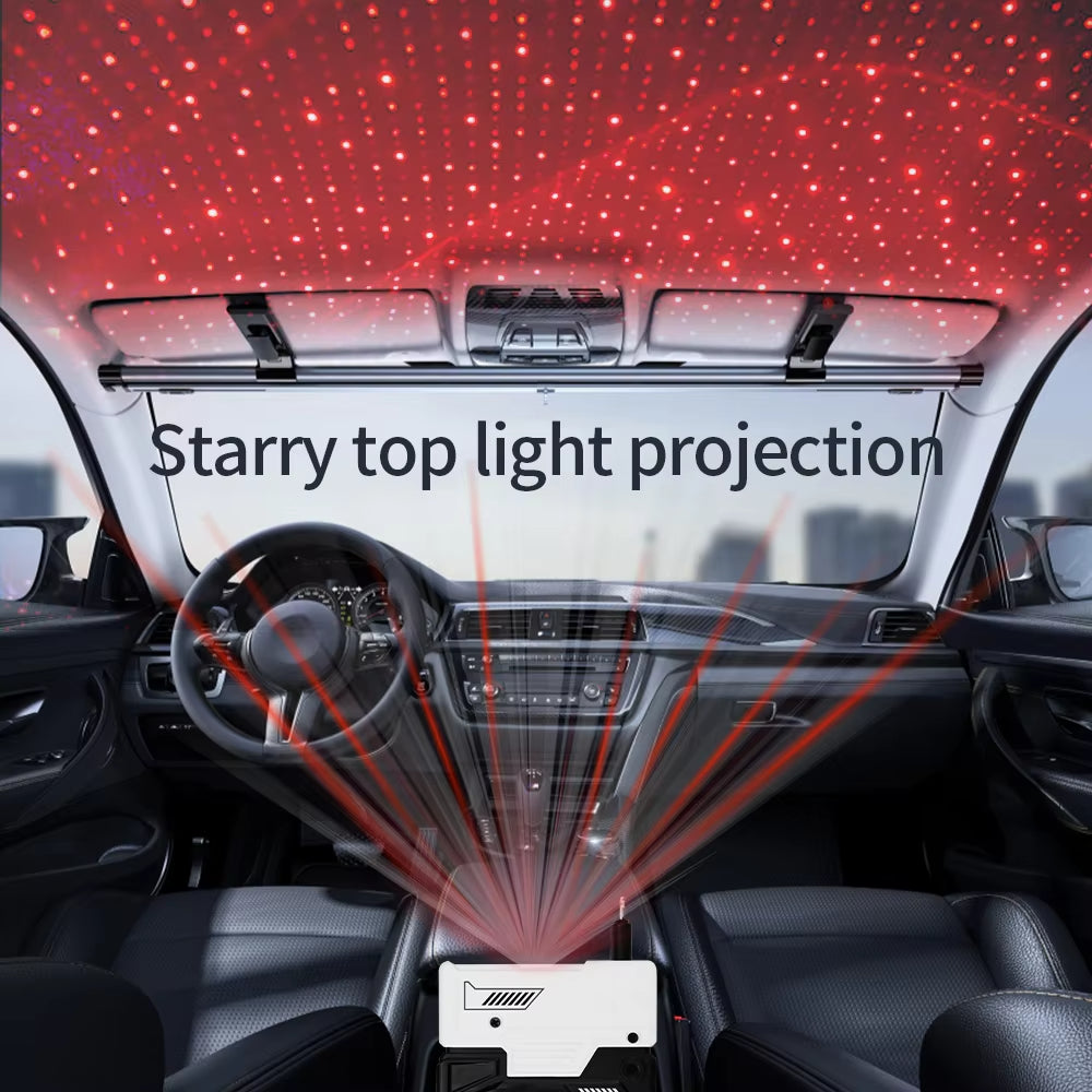 120W Car Charger Adapter with Usb Type c Fast Charging Cable 4 in 1 Retractable Car Charger with Starry Lights